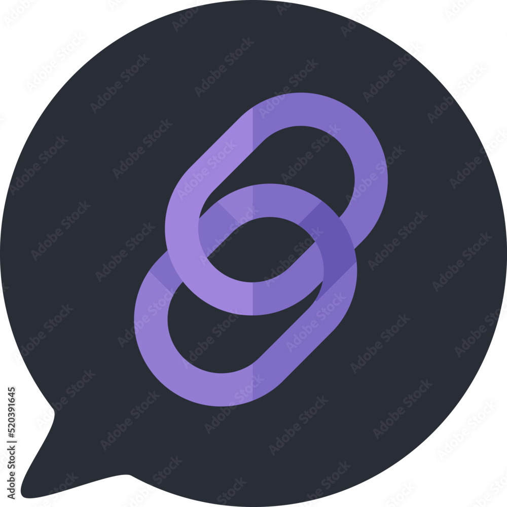 Chain url internet website button icon vector Chain url internet website button icon vector