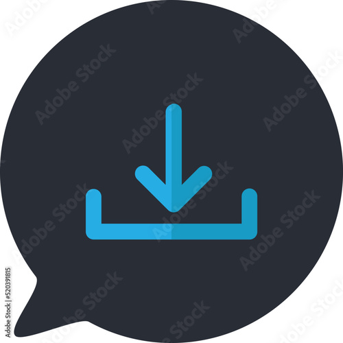 Download file in mobile phone button icon vector