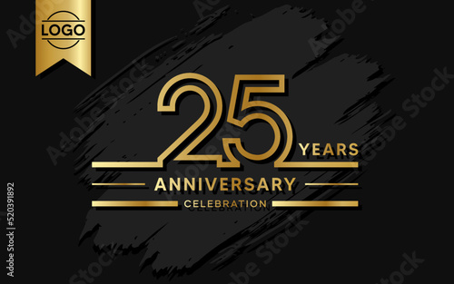 25 year anniversary celebration design template. vector template illustration
