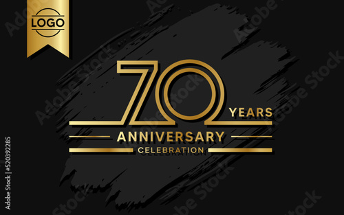 70 year anniversary celebration design template. vector template illustration