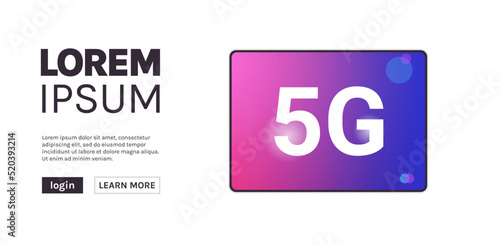 5G internet connection speed futuristic concept and online wireless system connection technology flat vector illustration.