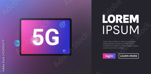 5G internet connection speed futuristic concept and online wireless system connection technology flat vector illustration.