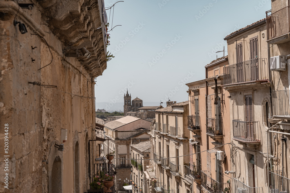 View over Modica in Sicily.