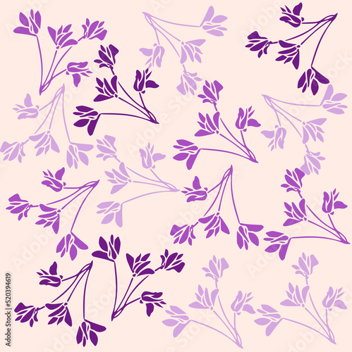 a pattern of finely branched floral fabric