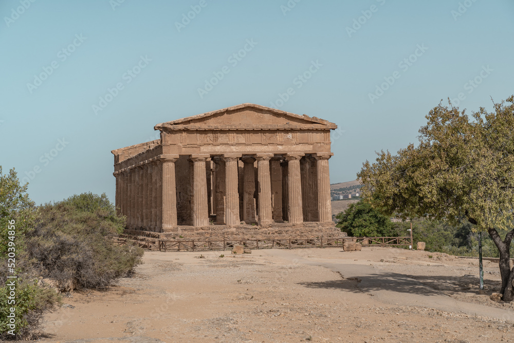 An archeological site in Agrigento called Valley of the Temples.