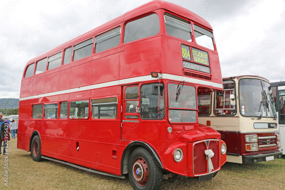Vintage double decker bus	