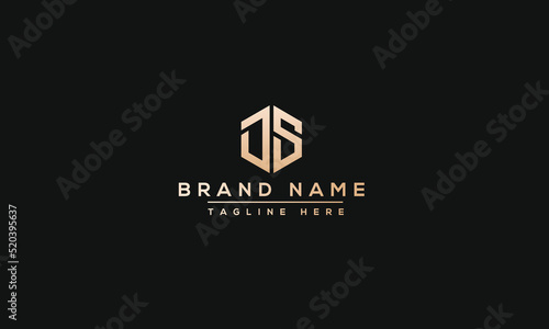 Logo design letter JS . Elegant modern. Vector template.