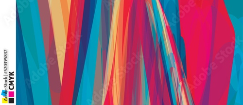 Artistic background with irregular multicolor stripes. Saturated pattern