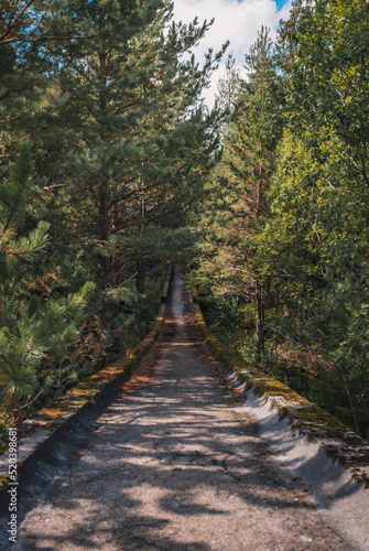 Sarajevo, Bosnia and Herzegovina - September 23, 2021. Abandoned Olympic Bobsleigh and Luge Track, built for the XIV Olympic Winter Games in 1984 and destroyed during Siege of Sarajevo
