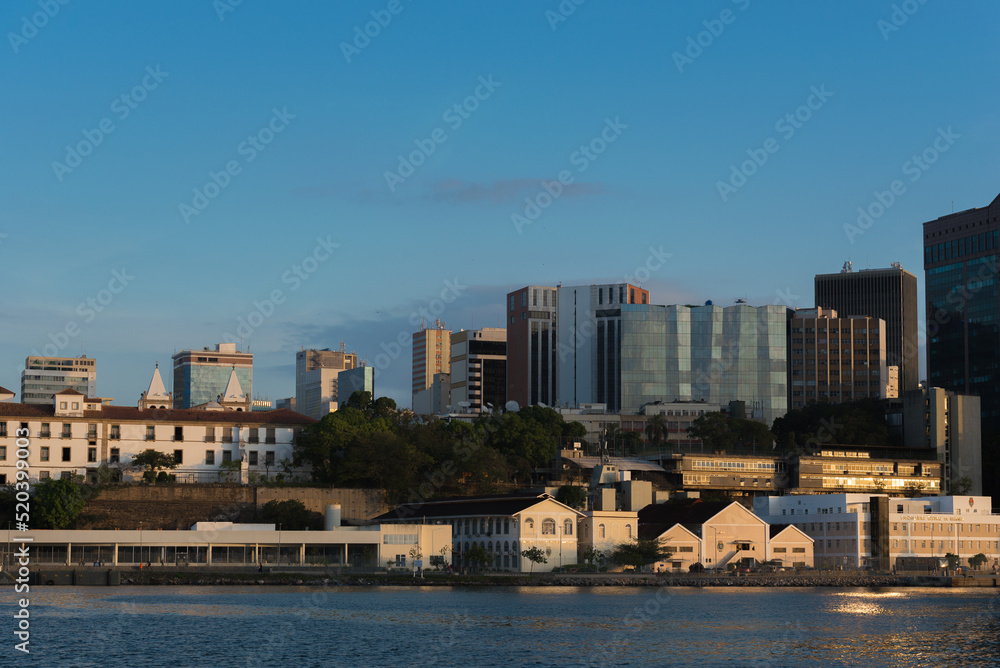 Obraz premium Rio de Janeiro Downtown Skyline With Benedictine Monastery in Front