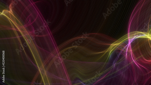 Abstract neon lines.Glowing lines.Bright colorful background from stripes.illustration.