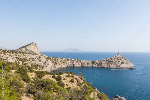 View of the rocks of the Black Sea from the Golitsyn trail