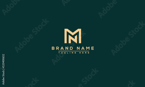 Logo design letter MN . Elegant modern. Vector template.