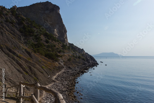 View of the rocks of the Black Sea from the Golitsyn trail photo