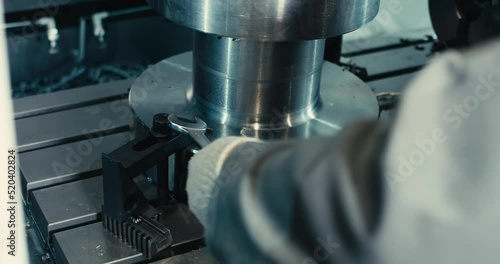 tightening nuts in a machine factory