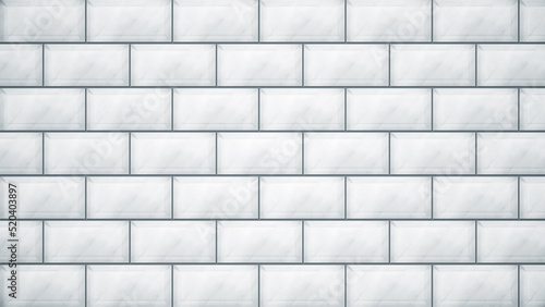 Decorative brickwork fills concrete wall. Animation. Stylish brickwork overlays empty concrete wall in interior. Design solution for wall decoration with brick blocks