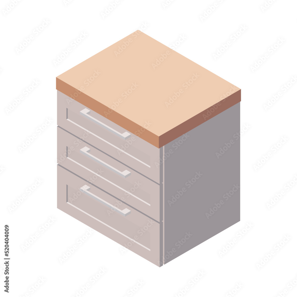 Kitchen Cabinet Isometric Composition