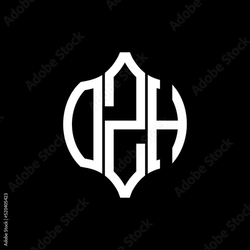 OZH letter logo. OZH best black background vector image. OZH Monogram logo design for entrepreneur and business.

