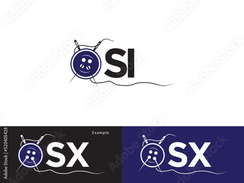 Minimalist SI Logo Icon, Letter Si is Logo Letter Vector Art For Any Type Of Tailor Shop