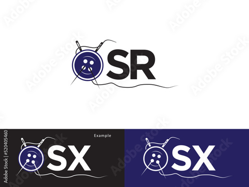 Minimalist SR Logo Icon, Letter Sr rs Logo Letter Vector Art For Any Type Of Tailor Shop