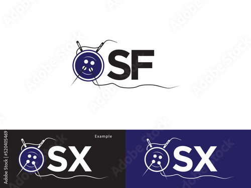 Minimalist SF Logo Icon, Letter Sf fs Logo Letter Vector Art For Any Type Of Tailor Shop