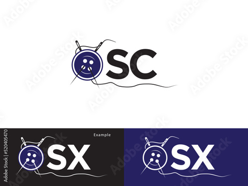 Minimalist SC Logo Icon, Letter Sc cs Logo Letter Vector Art For Any Type Of Tailor Shop