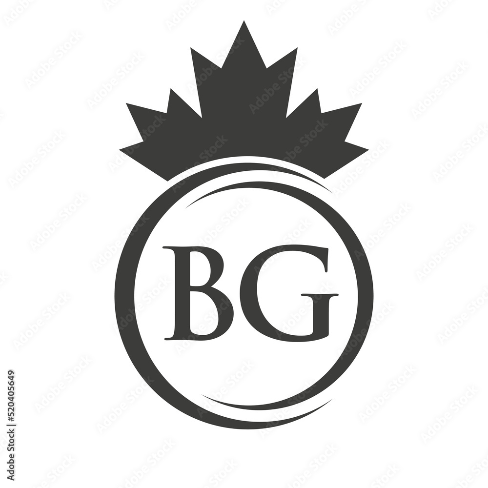 Letter BG Maple Leaf Logo Template Symbol Canadian Business, Company Logo Concept Vector Template