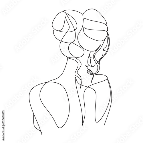 Woman Body One Line Drawing Female. Figure. Creative Contemporary Abstract Line Drawing. Beauty. Fashion Female Body Vector Minimalist Design For Wall Art.
