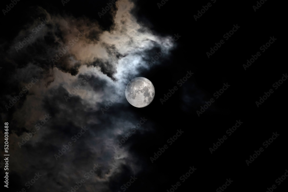 Moonscape in dark night. Black sky background. Moonscape in dark night. Black sky background.