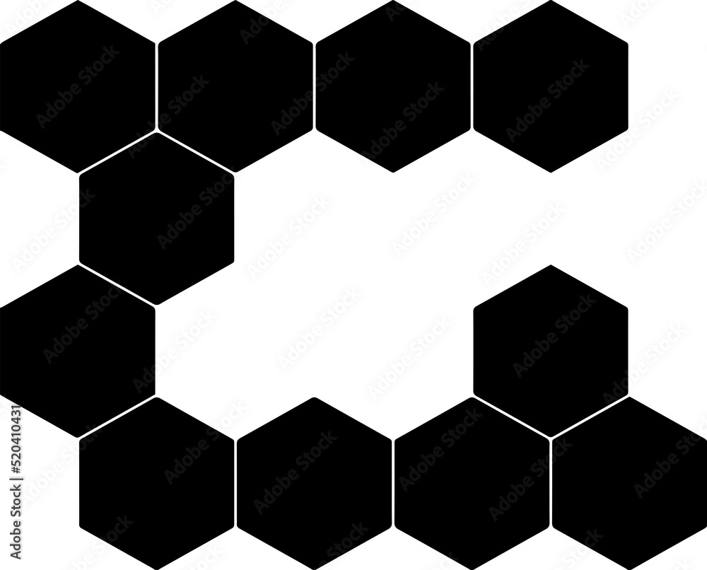 Black hexagon, honeycomb, design element, pattern with no strokes. Isolated png illustration, transparent background. Use for photo collection, collage, template, frame, overlay, montage. Black hexagon, honeycomb, design element, pattern with no strokes. Isolated png illustration, transparent background. Use for photo collection, collage, template, frame, overlay, montage.
