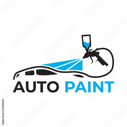 Vector logo of auto repair, airbrushing service