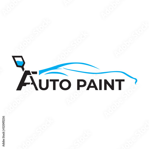 Vector logo of auto repair, airbrushing service