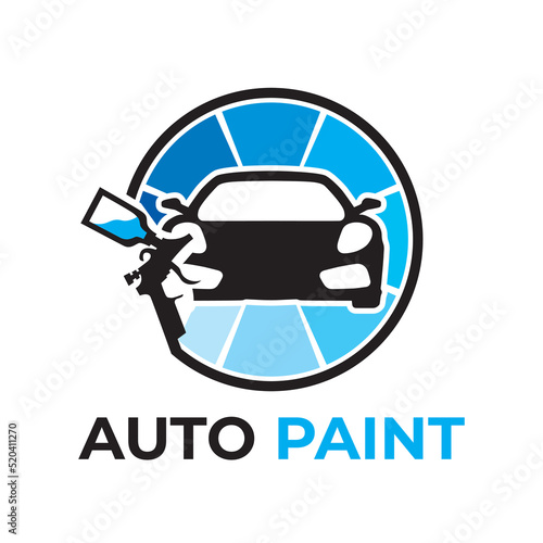 Vector logo of auto repair, airbrushing service