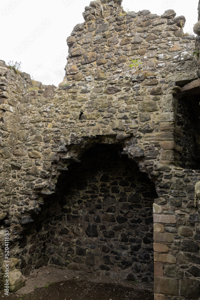 The remains of the fireplace in the great hall of Culzean castle in Aryshire on the west coast of scotland