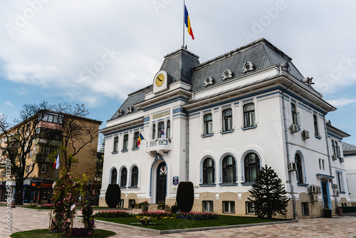 Pitesti City Hall on Victoriei Street in the city center. Pitesti., Romania. photo