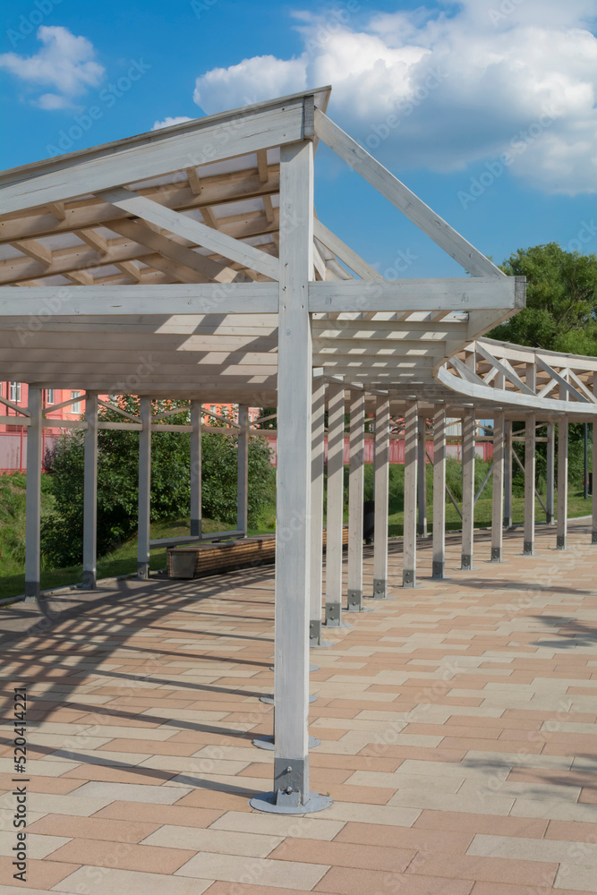 load-bearing wooden structure outdoors load-bearing wooden structure outdoors