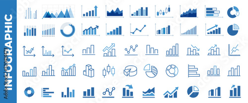 infographics icons blue