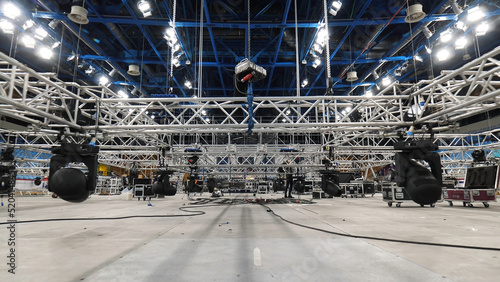 Fotografie Installation of equipment for performances or concerts