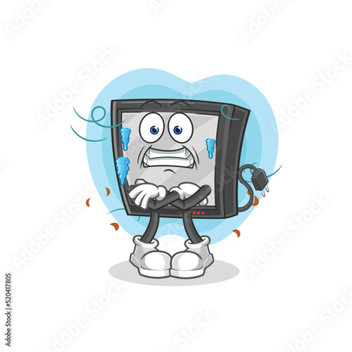 tv cold illustration. character vector