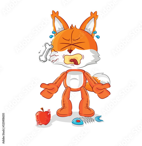 fox burp mascot. cartoon vector