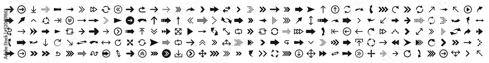 Arrows set of 400 black icons. Arrow icon. Arrow vector collection. Arrow. Cursor. Modern simple arrows. Vector illustration. Arrows set of 400 black icons. Arrow icon. Arrow vector collection. Arrow. Cursor. Modern simple arrows. Vector illustration.