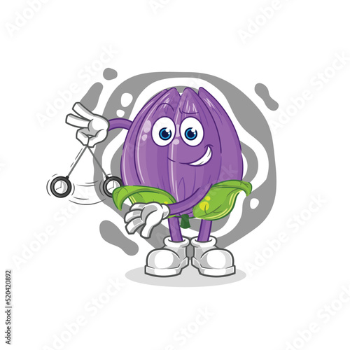 tulip hypnotizing cartoon. cartoon mascot vector