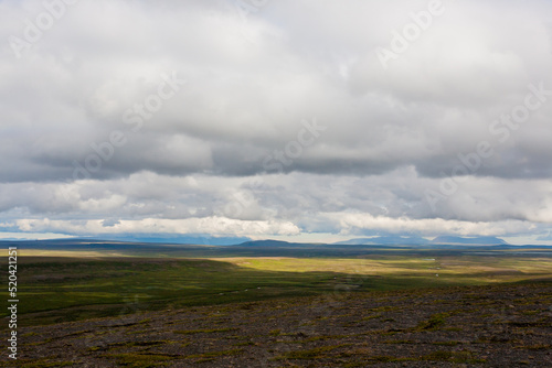 Blondulon lake view, Highlands of Iceland landscape