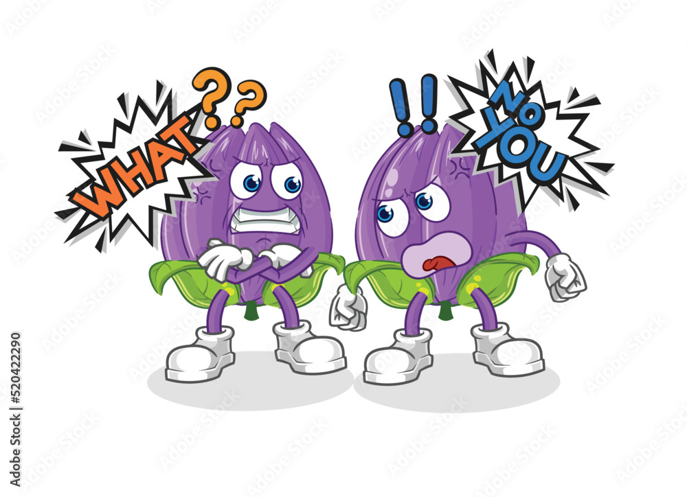 tulip arguing each other cartoon vector tulip arguing each other cartoon vector