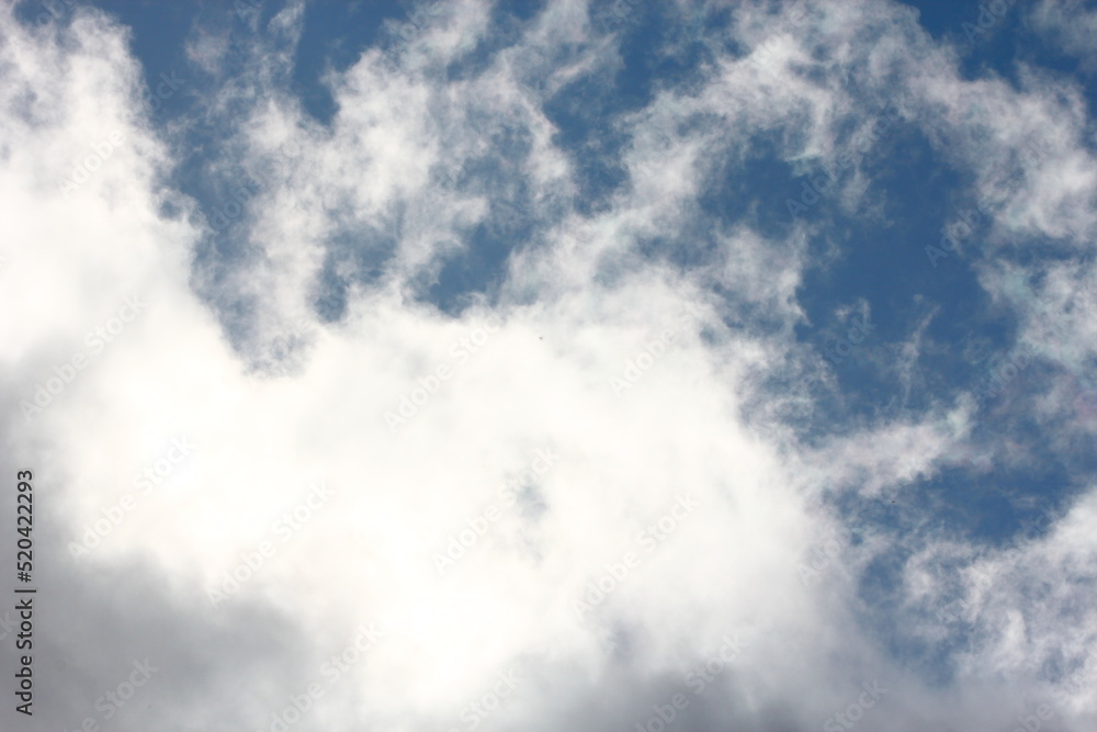 Obraz premium Picture of a blue sky with some clouds in the background.