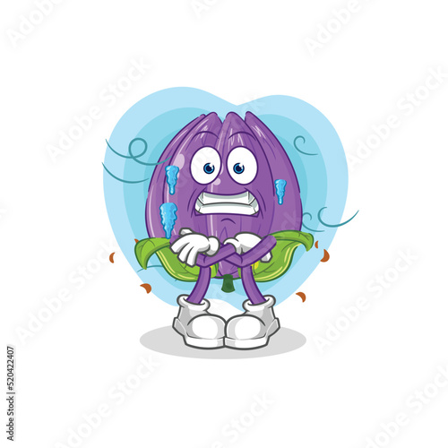 tulip cold illustration. character vector