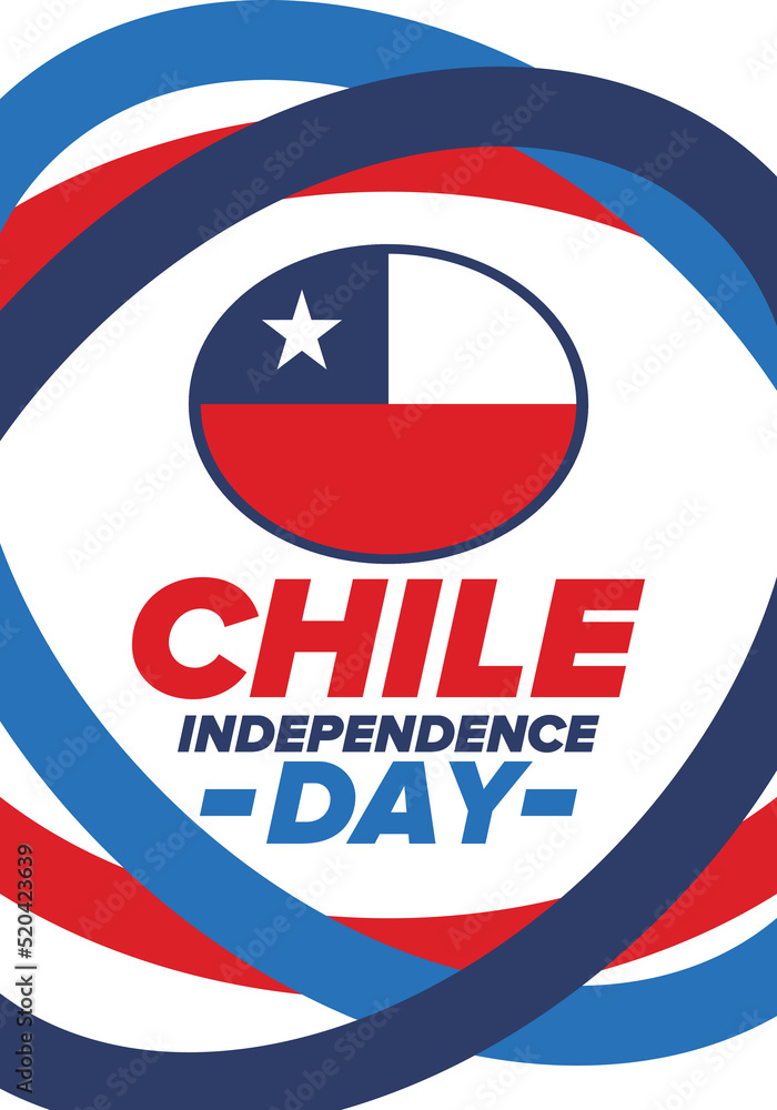 Chile Independence Day. Happy national holiday Fiestas Patrias. Freedom day. Celebrate annual in September 18. Chile flag. Patriotic chilean design. Poster, card, banner, template, background. Vector Chile Independence Day. Happy national holiday Fiestas Patrias. Freedom day. Celebrate annual in September 18. Chile flag. Patriotic chilean design. Poster, card, banner, template, background. Vector