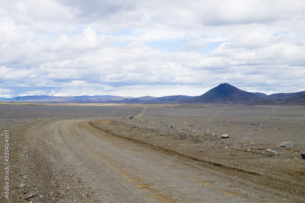 Dirt road along central highlands of Iceland. Dirt road along central highlands of Iceland.