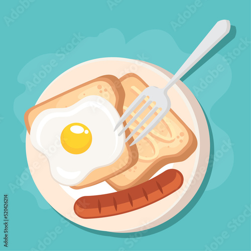 egg fried with breads