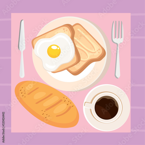 egg fried with bread